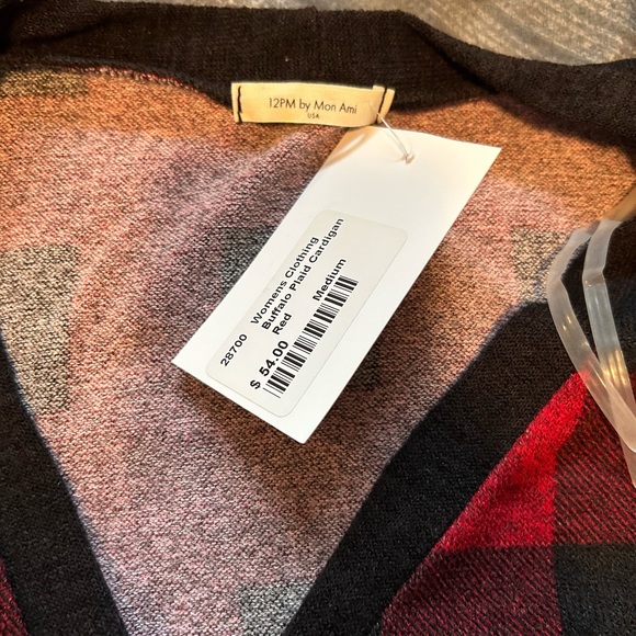 Buffalo Plaid Cardigan - Medium - NWT - Picture 3 of 3
